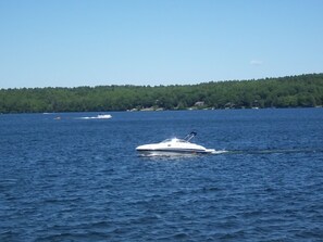 boating out front on lake winnisquam
