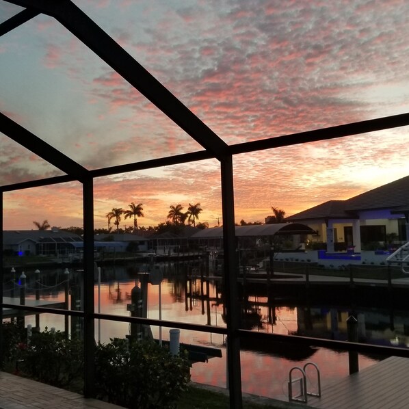 Cape Retreat offers gorgeous sunset views from the pool and outdoor living areas