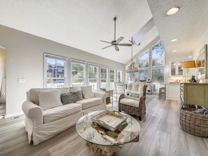 Living Room, Dining Area and Kitchen at 58 Dune Lane