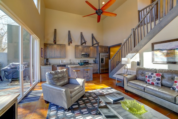 Bright and open living area.