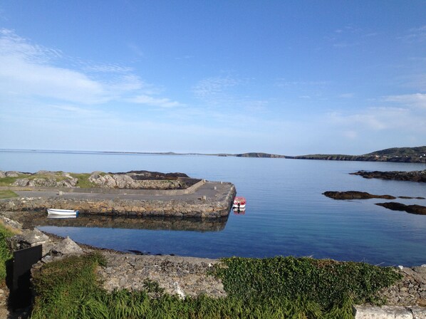 Sunrise at high tide from the front door 