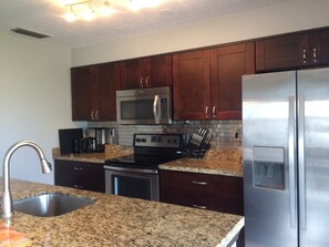 Newly renovated fully stocked kitchen 