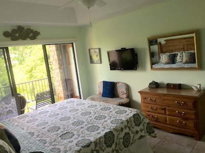 Across from Schlitterbahn!!! 2/2 W/Awesome Comal River Views! Sleeps 8 FUN! FUN!