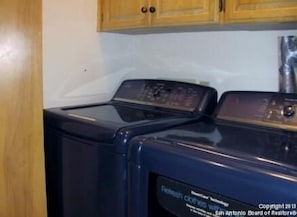 Nice full-size Washer & Dryer in unit.