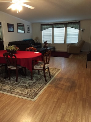 Dining and living room