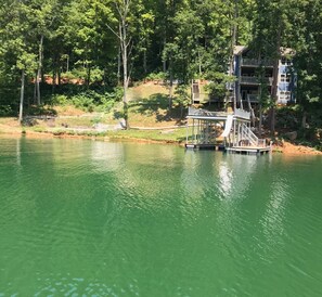 Calm, Clean water at the end of a cove. Great for swimming and hanging out!