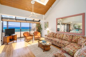 Enjoy luxury tropical furnishings and ocean views from almost every room