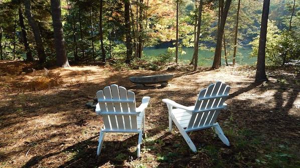 Restful clearing outside the french doors of the cottage to enjoy!