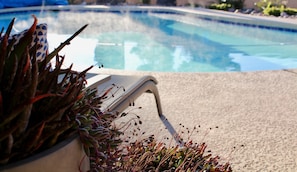 Steaming 🔥 hot POOL!  Heat pump set a 89 degrees, solar cover is a must at nite