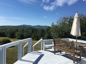 Wrap-around deck with views of Ragged Mountain