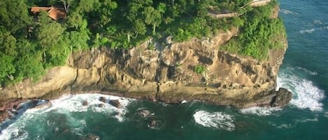 A aerial shot of Redonda Bay with our home on the left
