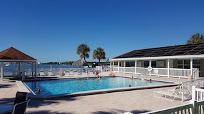 Community pool by the Bay with hot tub & rec center