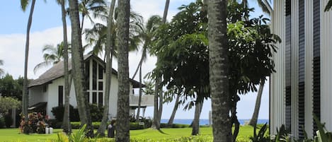 View a few steps from the lanai. A partial ocean view is visible from the lanai.