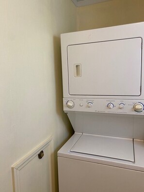 washer and dryer in unit
