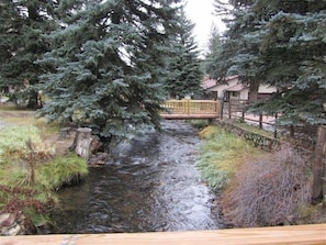 Chicago Creek running in front of the house