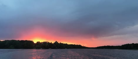 Sunrise on the Apple River Flowage from the dock