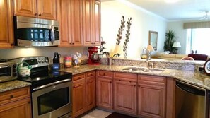 A well stocked kitchen.