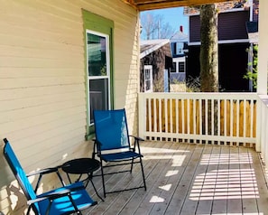 View of the outside space. New grill (not in pic) was installed in Summer 2019.