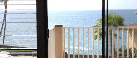 Spectacular direct ocean view from our upscale update ocean front top floor home