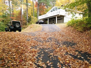 Bottom of driveway view - plenty of room for 4 cars!