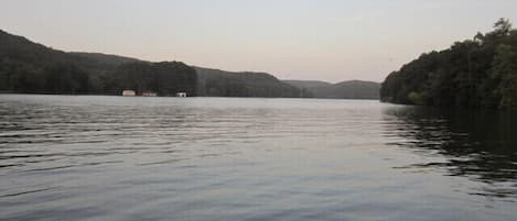 view from boathouse theTennessee River is 2 mile away