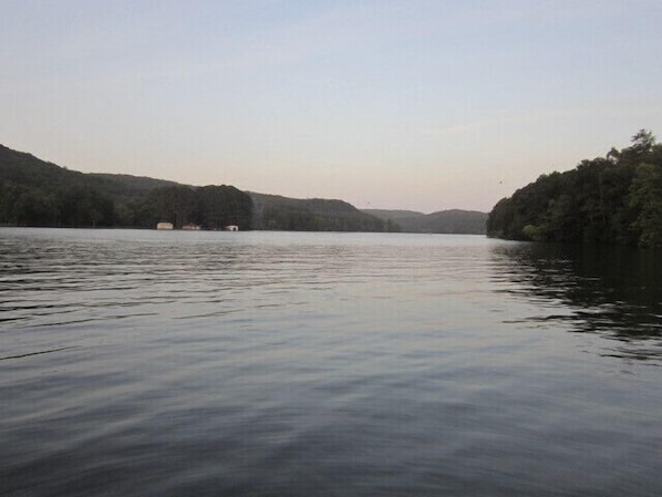 view from boathouse theTennessee River is 2 mile away