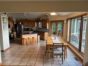 Dining and kitchen area