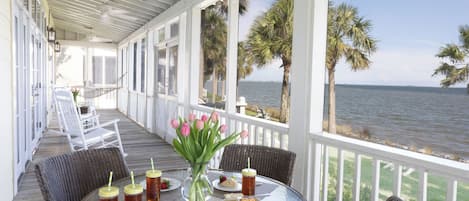 Waterfront screened-in porch