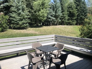 Spacious, sunny deck.