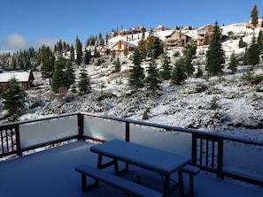 First snow of the season!  Picture taken on September 22, 2013.