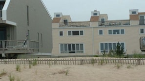 View from beach looking back at house