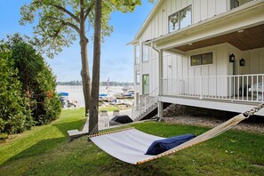 Hammock in side yard