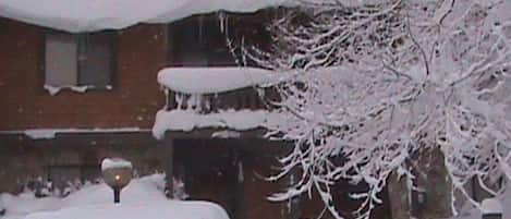 Our snow covered townhouse