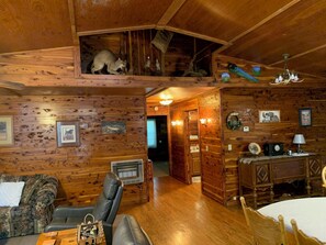 Ample entertaining space and rustic cedar