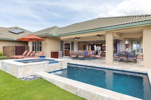Where do we begin explaining all the entertainment spots on this large lanai?