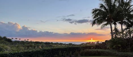 Coastal warm and glowing sunsets enhance the evening's spa experience 