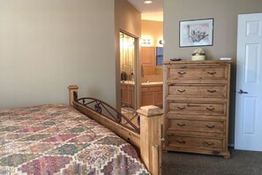 Another view of the master bedroom with attached bathroom