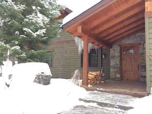 Front entry in winter.