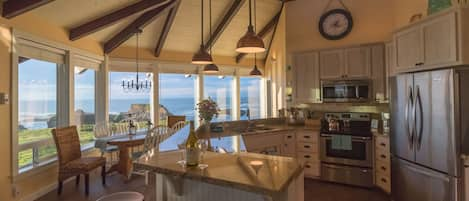 Entrance into Kitchen with ocean view