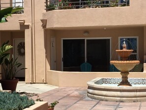 Front door and patio area.