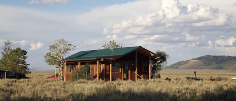 Looking north past the cabin