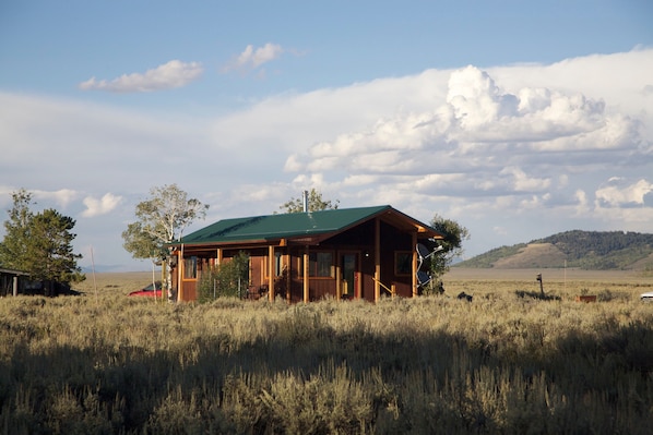 Looking north past the cabin