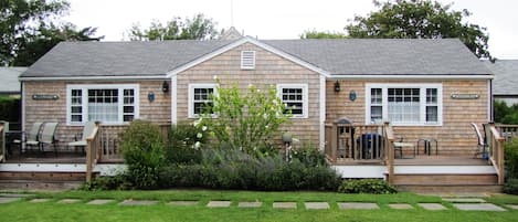 Exterior; cottage B (Windward) on right