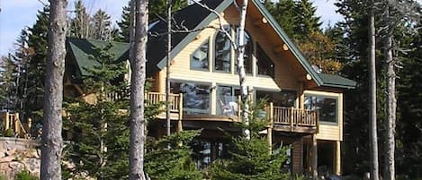 Windows offer scenic, ocean views from the front of the house facing the bay