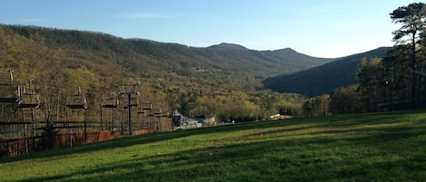 View down the Geronimo slope in the summer