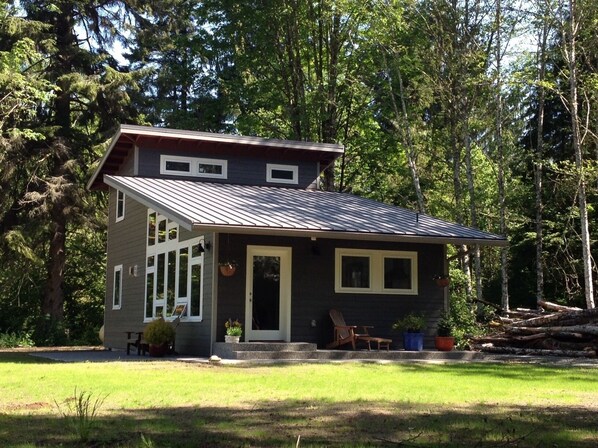 A view from the southwest side in May.