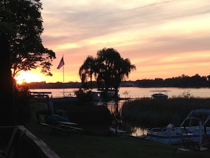 Beautiful sunsets from the full-length deck.