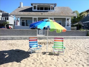 View of the house from the beach.
