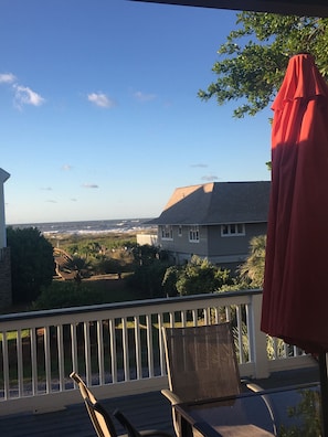Beautiful view of the ocean from our deck