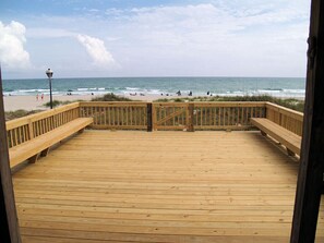 Best deck on the beach - with open and covered areas. Secret hammock underneath!